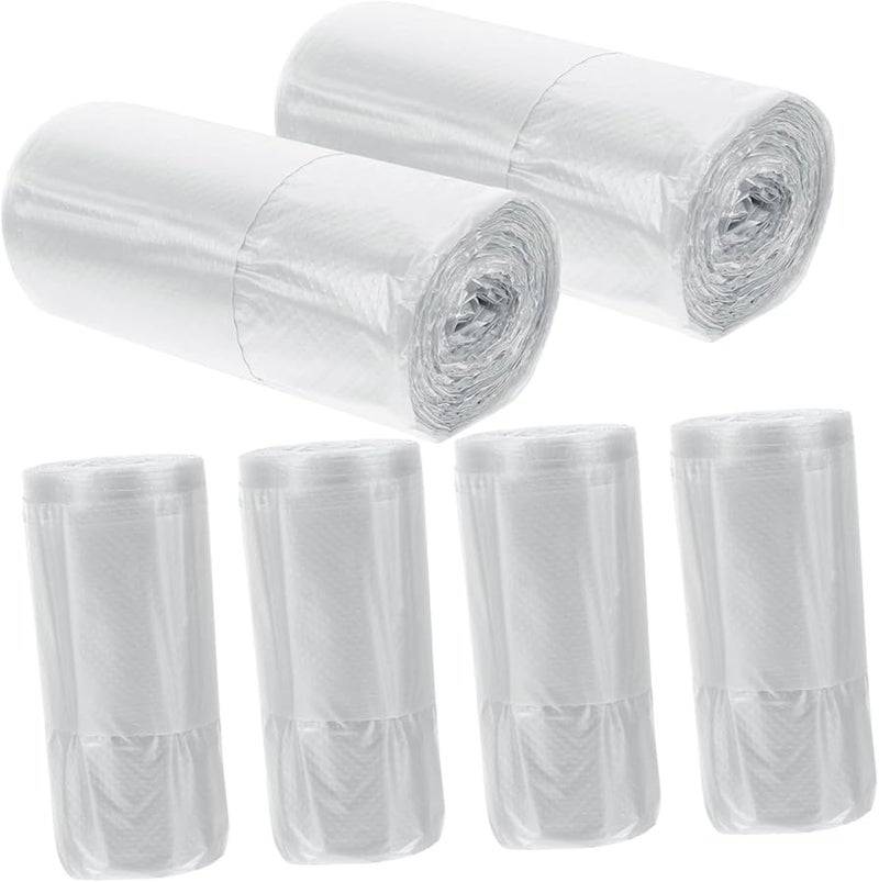 أكياس قمامة صغيرة 6 لفات مقاومة للتسرب مصنوعة من مادة البولي إيثيلين القوية لتخزين النفايات في المنزل والمكتب والسيارة - Image 1